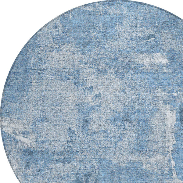 Homeroots 3' Beige And Brown Abstract Washable Indoor Outdoor Area Rug - Stylish, Durable, And Versatile Decor 8' Round Polyester 596856