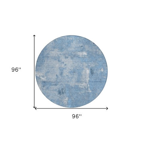 Homeroots 3' Beige And Brown Abstract Washable Indoor Outdoor Area Rug - Stylish, Durable, And Versatile Decor 8' Round Polyester 596856