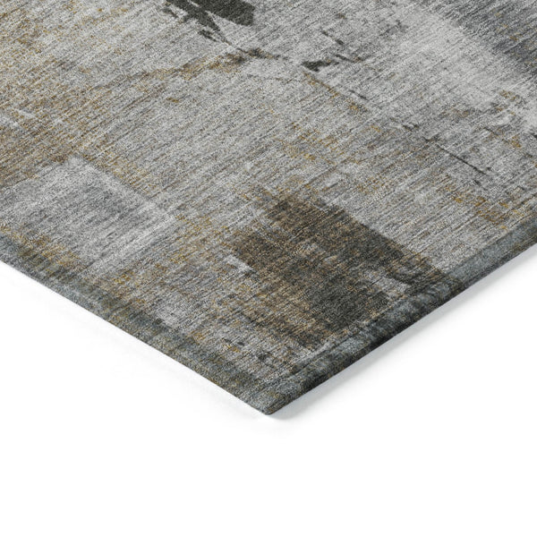 Homeroots 3' Beige And Brown Abstract Washable Indoor Outdoor Area Rug - Stylish, Durable, And Versatile Decor 8' X 10' Polyester 596869