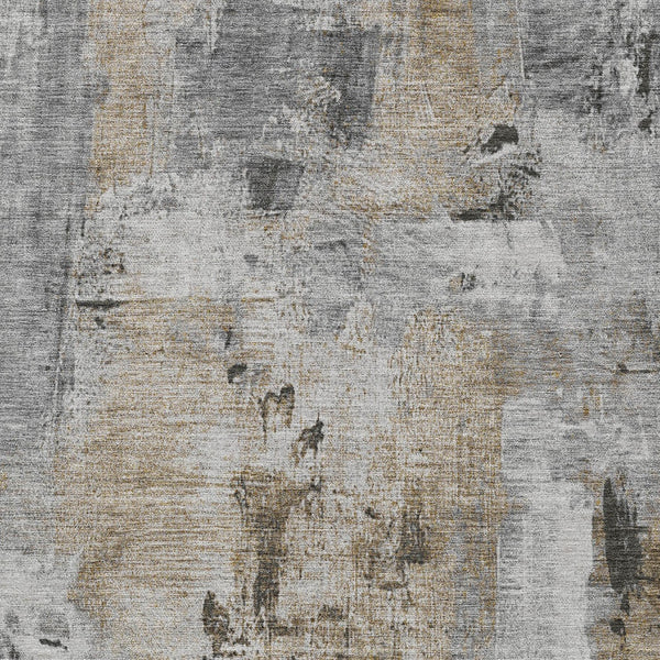 Homeroots 3' Beige And Brown Abstract Washable Indoor Outdoor Area Rug - Stylish, Durable, And Versatile Decor 10' X 14' Polyester 596871