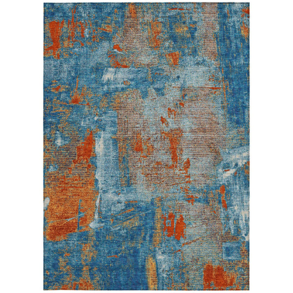 Homeroots 3' Beige And Brown Abstract Washable Indoor Outdoor Area Rug - Stylish, Durable, And Versatile Decor 5' X 8' Polyester 596879