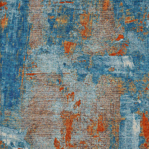 Homeroots 3' Beige And Brown Abstract Washable Indoor Outdoor Area Rug - Stylish, Durable, And Versatile Decor 5' X 8' Polyester 596879