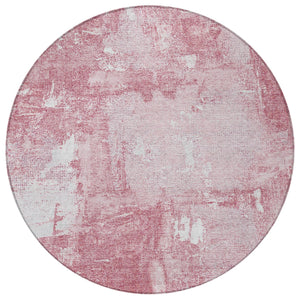 Homeroots 3' Beige And Brown Abstract Washable Indoor Outdoor Area Rug - Stylish, Durable, And Versatile Decor 8' Round Polyester 596886