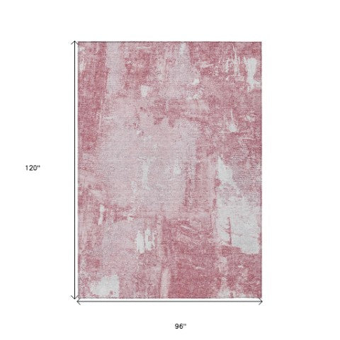 Homeroots 3' Beige And Brown Abstract Washable Indoor Outdoor Area Rug - Stylish, Durable, And Versatile Decor 8' X 10' Polyester 596887