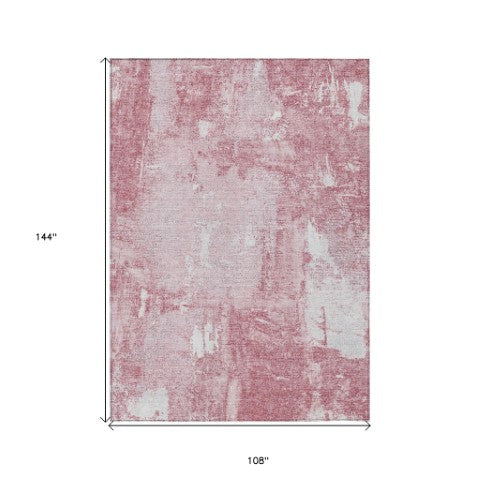 Homeroots 3' Beige And Brown Abstract Washable Indoor Outdoor Area Rug - Stylish, Durable, And Versatile Decor 9' X 12' Polyester 596888