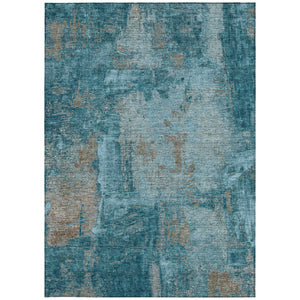 Homeroots 3' Beige And Brown Abstract Washable Indoor Outdoor Area Rug - Stylish, Durable, And Versatile Decor 3' X 5' Polyester 596890