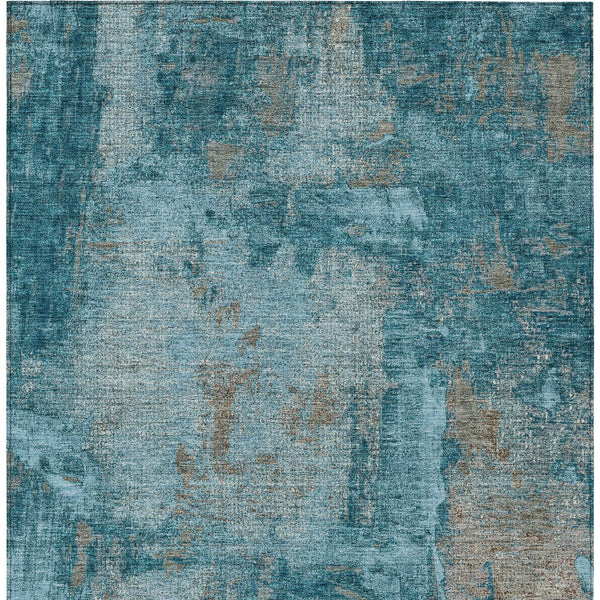 Homeroots 3' Beige And Brown Abstract Washable Indoor Outdoor Area Rug - Stylish, Durable, And Versatile Decor 8' X 10' Polyester 596893