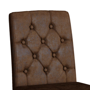 English Elm 4-pack Button-tufted Faux Suede Dining Chairs with Black Metal Legs for Modern W1151P295723