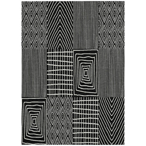 Homeroots 3' Beige And Ivory Geometric Washable Area Rug - Versatile Indoor Outdoor Design For Any Space 3' X 5' Polyester 596902