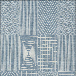 Homeroots 3' Beige And Ivory Geometric Washable Area Rug - Versatile Indoor Outdoor Design For Any Space 3' X 5' Polyester 596914