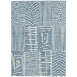 Homeroots 3' Beige And Ivory Geometric Washable Area Rug - Versatile Indoor Outdoor Design For Any Space 5' X 8' Polyester 596915