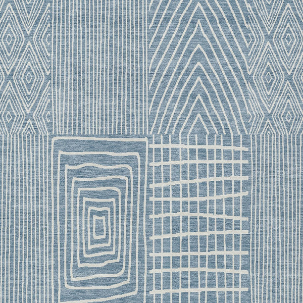 Homeroots 3' Beige And Ivory Geometric Washable Area Rug - Versatile Indoor Outdoor Design For Any Space 9' X 12' Polyester 596918