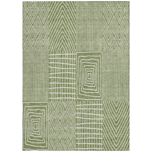 Homeroots 3' Beige And Ivory Geometric Washable Area Rug - Versatile Indoor Outdoor Design For Any Space 3' X 5' Polyester 596920