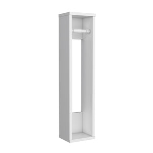 English Elm Bali Slim 28" Toilet Paper Holder with Six-Roll Storage and Top Shelf for Small Bathroom Spaces White 29.2 L x 7.1 W x 3.2 H B200P235859