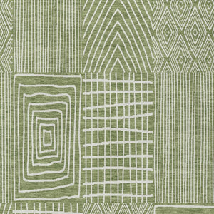 Homeroots 3' Beige And Ivory Geometric Washable Area Rug - Versatile Indoor Outdoor Design For Any Space 8' X 10' Polyester 596923