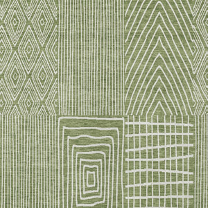 Homeroots 3' Beige And Ivory Geometric Washable Area Rug - Versatile Indoor Outdoor Design For Any Space 9' X 12' Polyester 596924