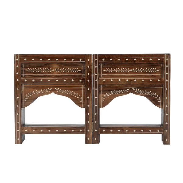 Butler Specialty Butler Mandore 42" Octagon Coffee Table With Teak Wood & Bone Inlays – Elegant, Handcrafted Charm Brown Teak Wood,Camel Bone,Inlay 5969338-butler