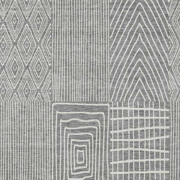 Homeroots 3' Beige And Ivory Geometric Washable Area Rug - Versatile Indoor Outdoor Design For Any Space 10' X 14' Polyester 596937