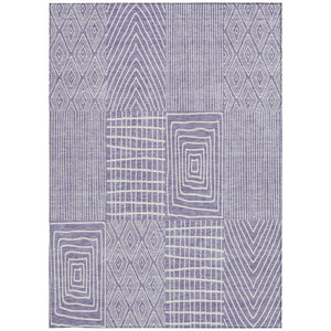 Homeroots 3' Beige And Ivory Geometric Washable Area Rug - Versatile Indoor Outdoor Design For Any Space 9' X 12' Polyester 596948