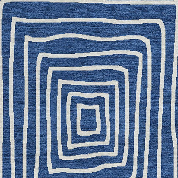 Homeroots 3' Beige And Ivory Geometric Washable Area Rug - Versatile Indoor Outdoor Design For Any Space 8' Round Polyester 596952