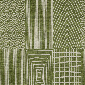 Homeroots 3' Beige And Ivory Geometric Washable Area Rug - Versatile Indoor Outdoor Design For Any Space 3' X 5' Polyester 596956