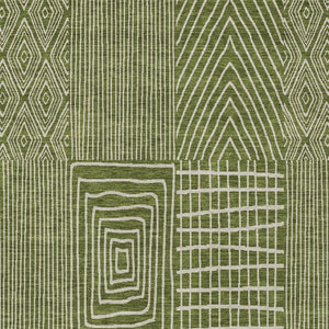 Homeroots 3' Beige And Ivory Geometric Washable Area Rug - Versatile Indoor Outdoor Design For Any Space 5' X 8' Polyester 596957