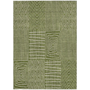 Homeroots 3' Beige And Ivory Geometric Washable Area Rug - Versatile Indoor Outdoor Design For Any Space 10' X 14' Polyester 596961