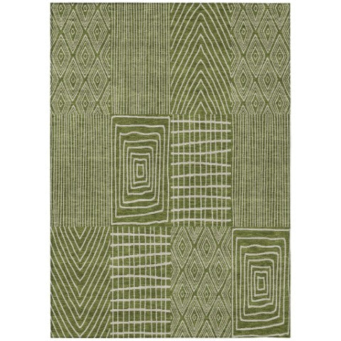 Homeroots 3' Beige And Ivory Geometric Washable Area Rug - Versatile Indoor Outdoor Design For Any Space 10' X 14' Polyester 596961