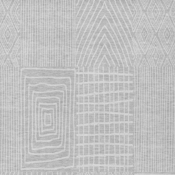 Homeroots 3' Beige And Ivory Geometric Washable Area Rug - Versatile Indoor Outdoor Design For Any Space 10' X 14' Polyester 596973