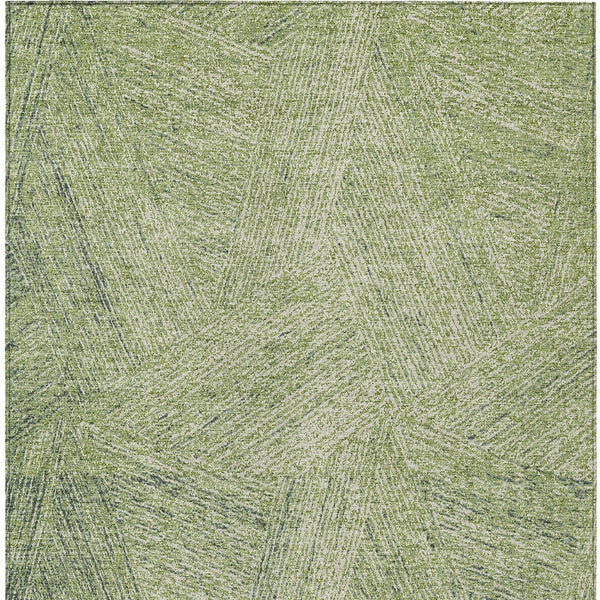 Homeroots 3' Artichoke Green And Ivory Abstract Washable Area Rug – Perfect For Indoor And Outdoor Use! 5' X 8' Polyester 596981
