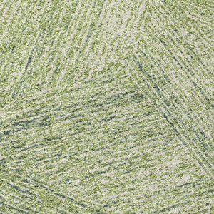 Homeroots 3' Artichoke Green And Ivory Abstract Washable Area Rug – Perfect For Indoor And Outdoor Use! 8' Round Polyester 596982