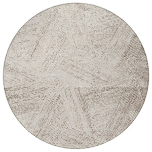 Homeroots 3' Artichoke Green And Ivory Abstract Washable Area Rug – Perfect For Indoor And Outdoor Use! 8' Round Polyester 596988
