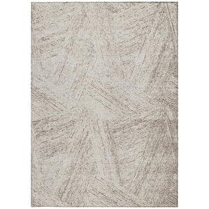 Homeroots 3' Artichoke Green And Ivory Abstract Washable Area Rug – Perfect For Indoor And Outdoor Use! 9' X 12' Polyester 596990