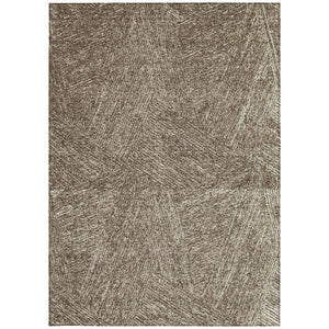 Homeroots 3' Artichoke Green And Ivory Abstract Washable Area Rug – Perfect For Indoor And Outdoor Use! 5' X 8' Polyester 596993