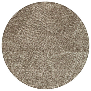 Homeroots 3' Artichoke Green And Ivory Abstract Washable Area Rug – Perfect For Indoor And Outdoor Use! 8' Round Polyester 596994