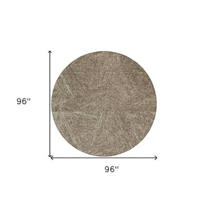 Homeroots 3' Artichoke Green And Ivory Abstract Washable Area Rug – Perfect For Indoor And Outdoor Use! 8' Round Polyester 596994