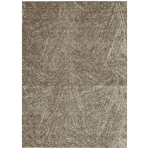 Homeroots 3' Artichoke Green And Ivory Abstract Washable Area Rug – Perfect For Indoor And Outdoor Use! 9' X 12' Polyester 596996