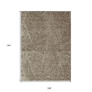 Homeroots 3' Artichoke Green And Ivory Abstract Washable Area Rug – Perfect For Indoor And Outdoor Use! 9' X 12' Polyester 596996