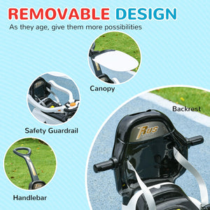 English Elm Qaba 3 in 1 Toddler Ride on Push Car with Canopy Robot Theme and Music W2225P229327