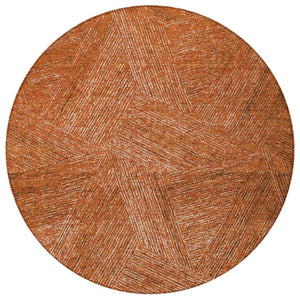 Homeroots 3' Artichoke Green And Ivory Abstract Washable Area Rug – Perfect For Indoor And Outdoor Use! 8' Round Polyester 597000