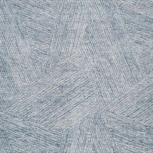 Abstract Washable Polyester Area Rug for Indoor Outdoor Living Spaces Coastal Style Denim Ivory
