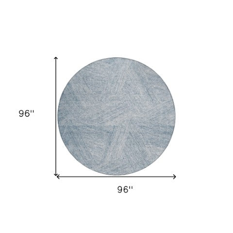 Homeroots 3' Artichoke Green And Ivory Abstract Washable Area Rug – Perfect For Indoor And Outdoor Use! 8' Round Polyester 597006