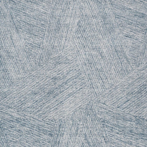 Abstract Washable Polyester Area Rug for Indoor Outdoor Living Spaces Coastal Style Denim Ivory