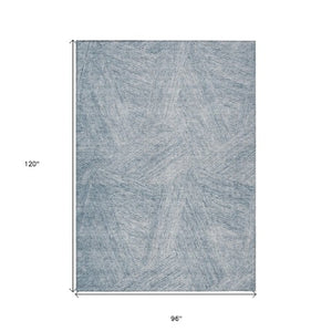 Homeroots 3' Artichoke Green And Ivory Abstract Washable Area Rug – Perfect For Indoor And Outdoor Use! 8' X 10' Polyester 597007