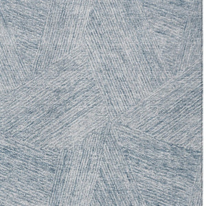Abstract Washable Polyester Area Rug for Indoor Outdoor Living Spaces Coastal Style Denim Ivory