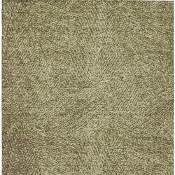 Homeroots 3' Artichoke Green And Ivory Abstract Washable Area Rug – Perfect For Indoor And Outdoor Use! 9' X 12' Polyester 597014