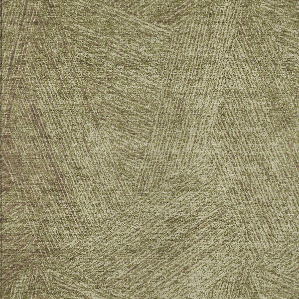 Homeroots 3' Artichoke Green And Ivory Abstract Washable Area Rug – Perfect For Indoor And Outdoor Use! 9' X 12' Polyester 597014