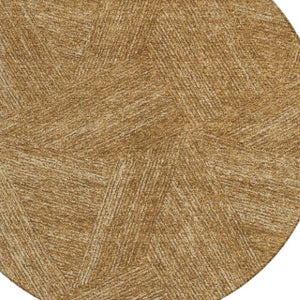 Homeroots 3' Artichoke Green And Ivory Abstract Washable Area Rug – Perfect For Indoor And Outdoor Use! 8' Round Polyester 597018