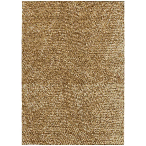 Homeroots 3' Artichoke Green And Ivory Abstract Washable Area Rug – Perfect For Indoor And Outdoor Use! 10' X 14' Polyester 597021