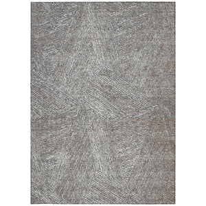 Homeroots 3' Artichoke Green And Ivory Abstract Washable Area Rug – Perfect For Indoor And Outdoor Use! 5' X 8' Polyester 597023
